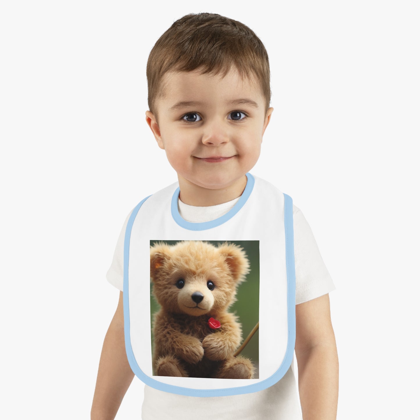 Baby Contrast Trim Jersey Bib