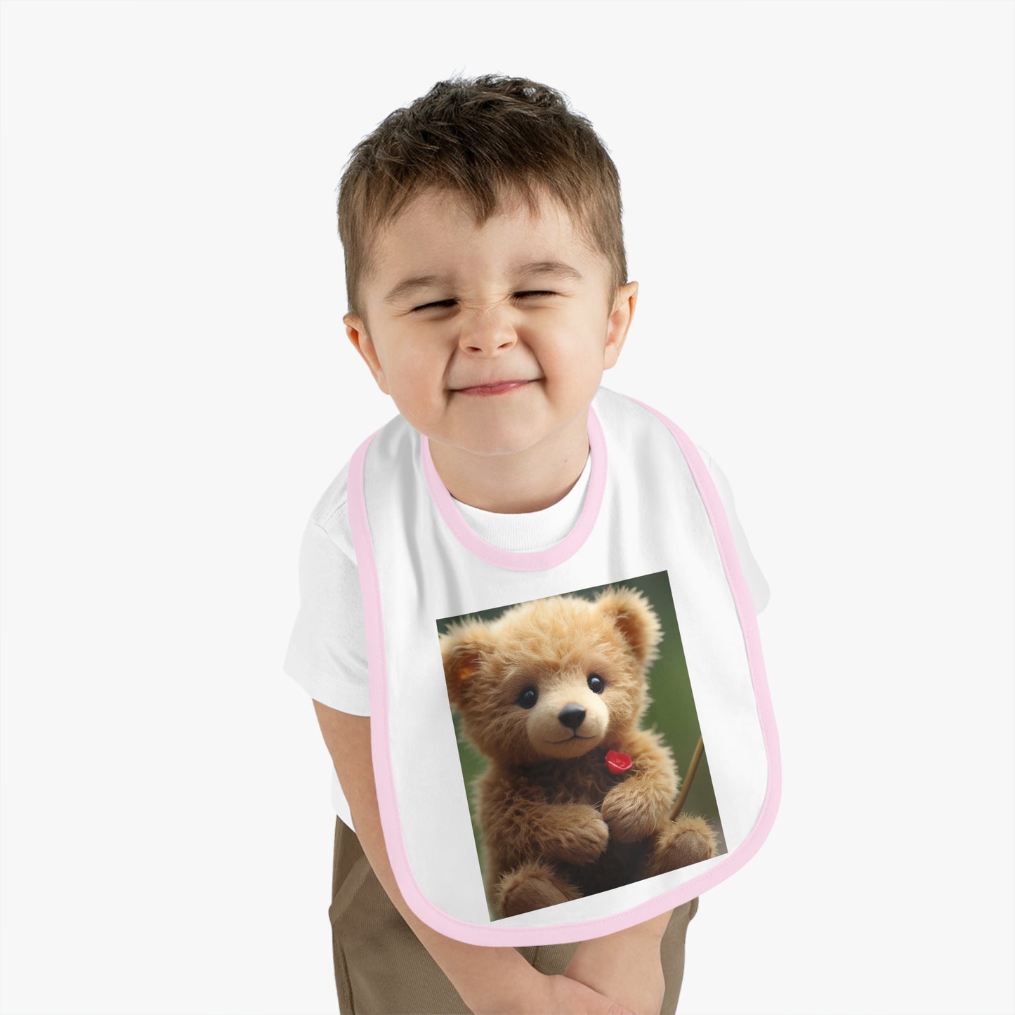 Baby Contrast Trim Jersey Bib