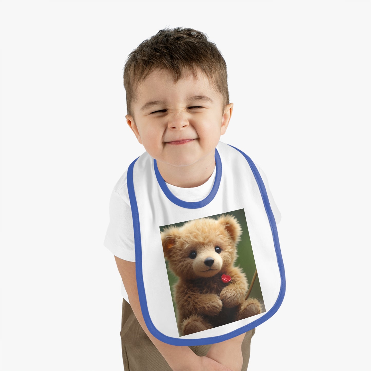 Baby Contrast Trim Jersey Bib