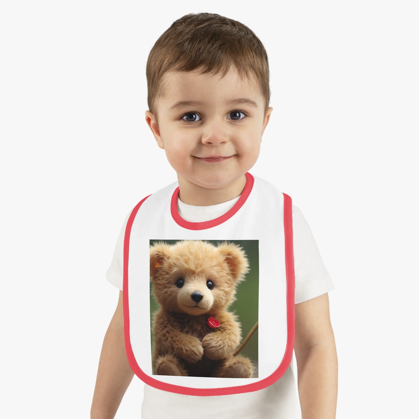 Baby Contrast Trim Jersey Bib