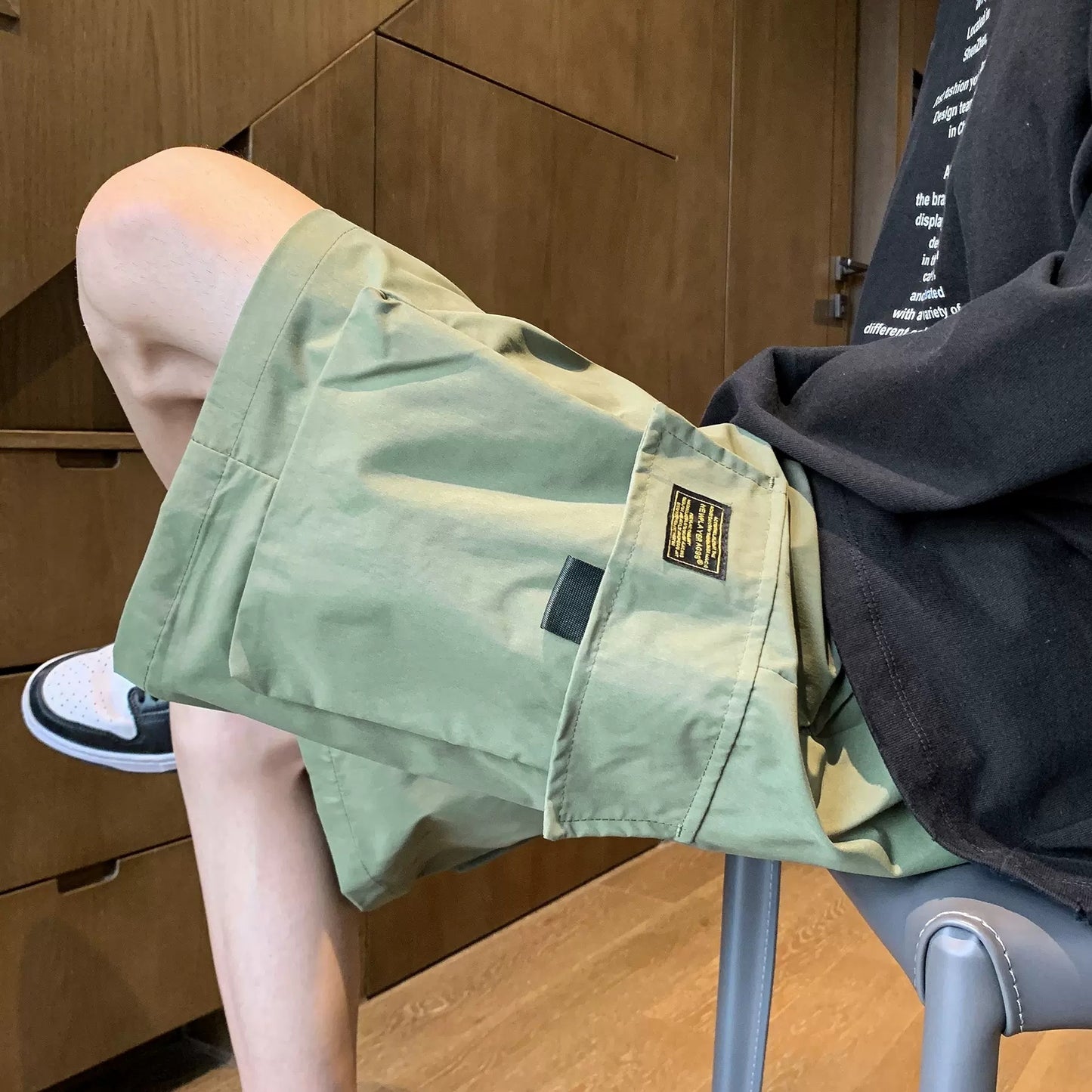 Japanese Style Outer Wear Big Workwear With Pocket Shorts