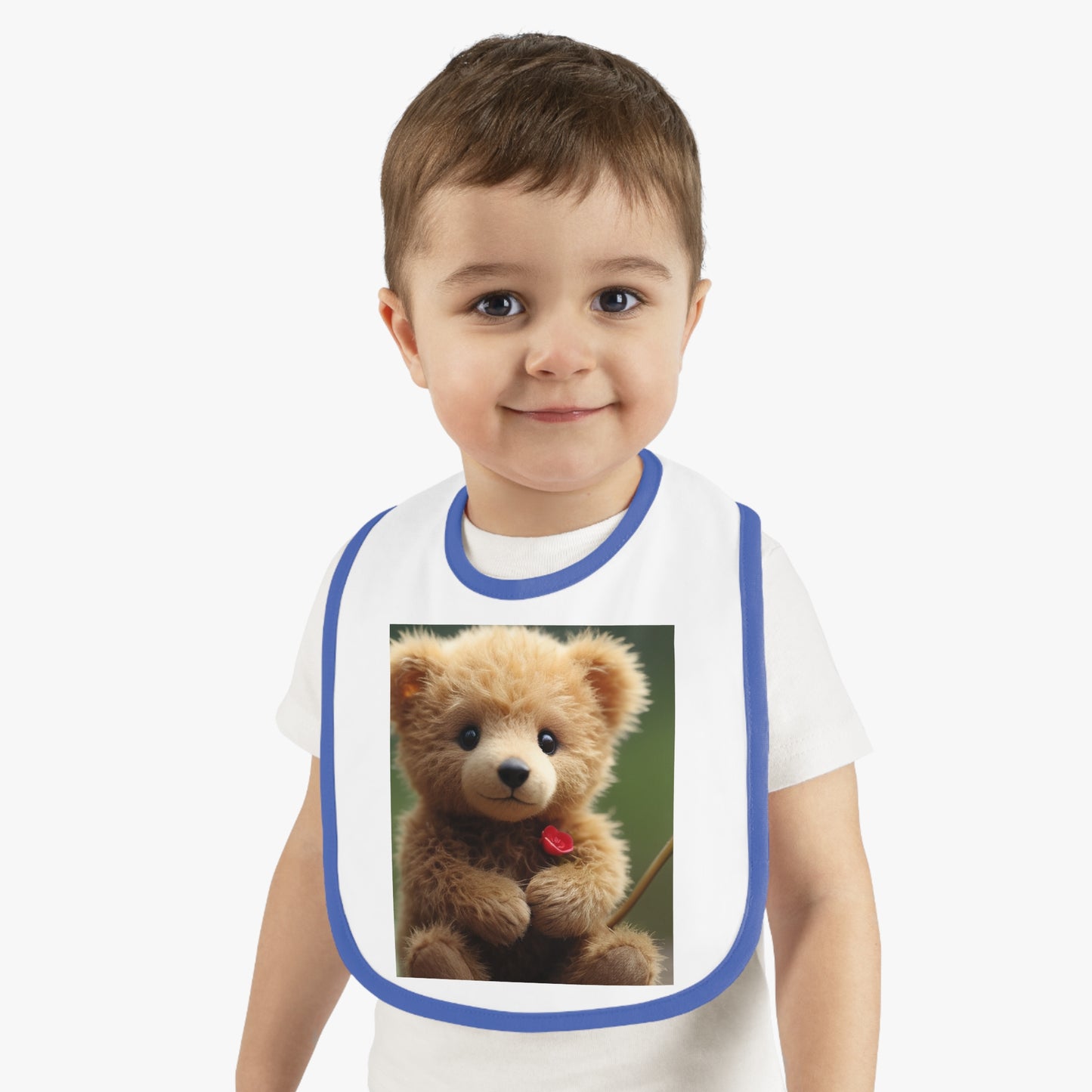 Baby Contrast Trim Jersey Bib