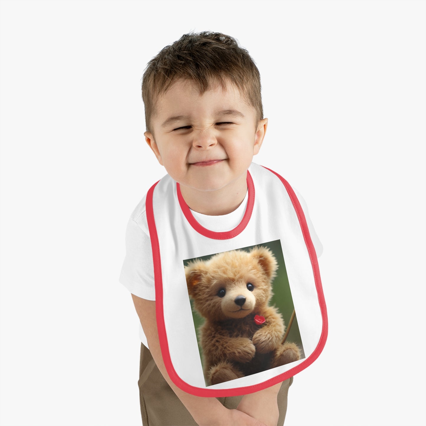 Baby Contrast Trim Jersey Bib
