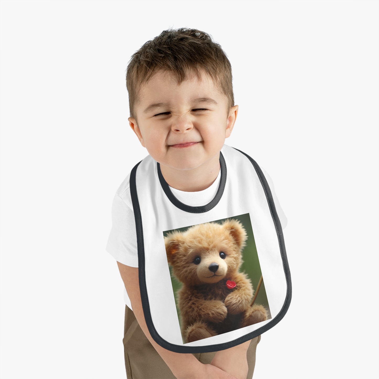 Baby Contrast Trim Jersey Bib