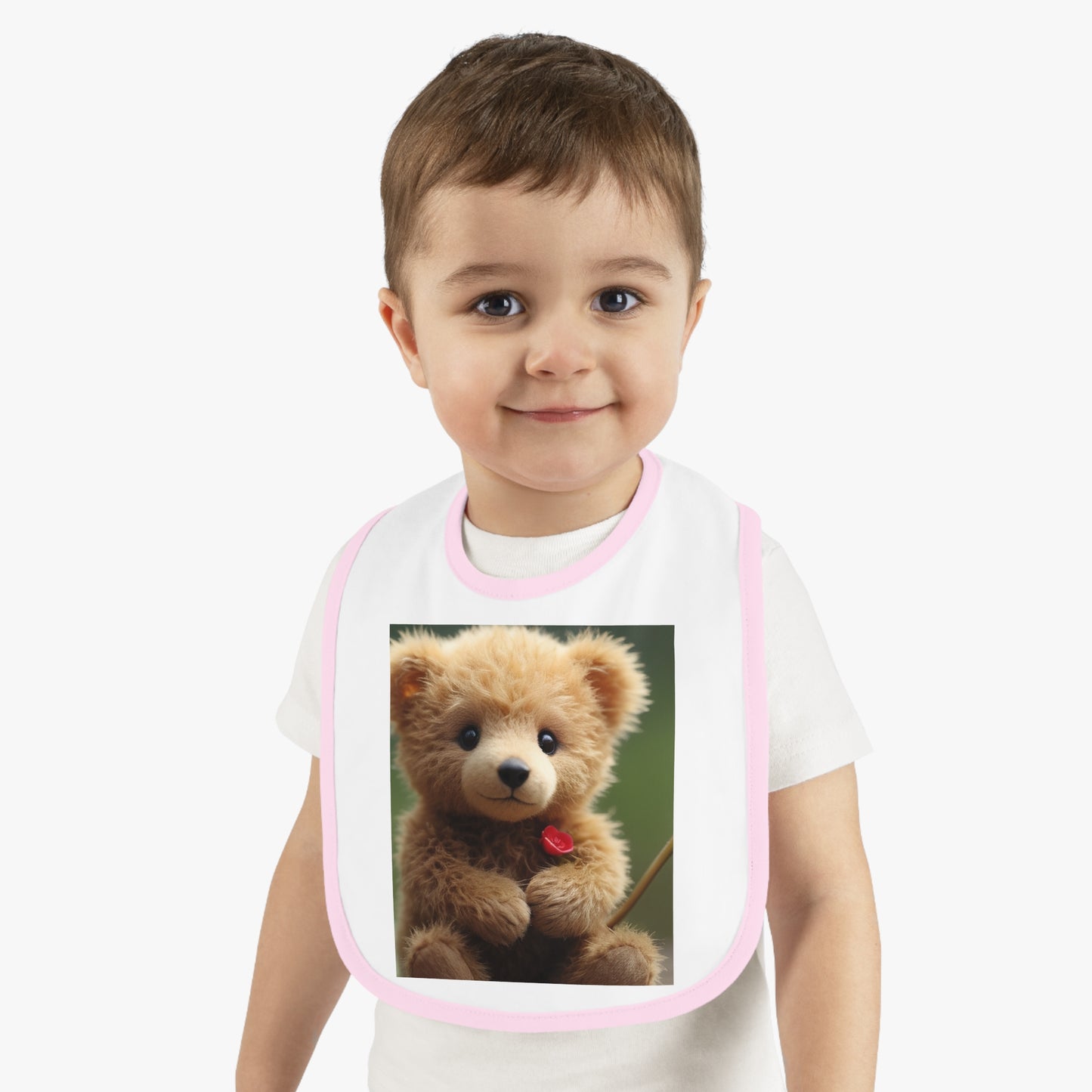 Baby Contrast Trim Jersey Bib