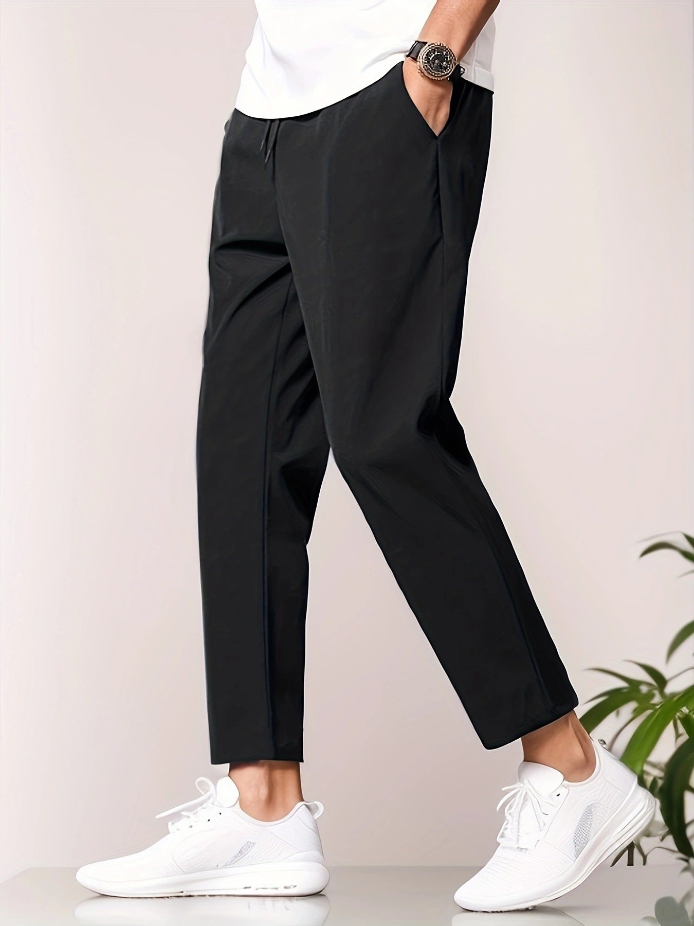 Autumn Leisure Slim-fitting Ankle Length Trousers