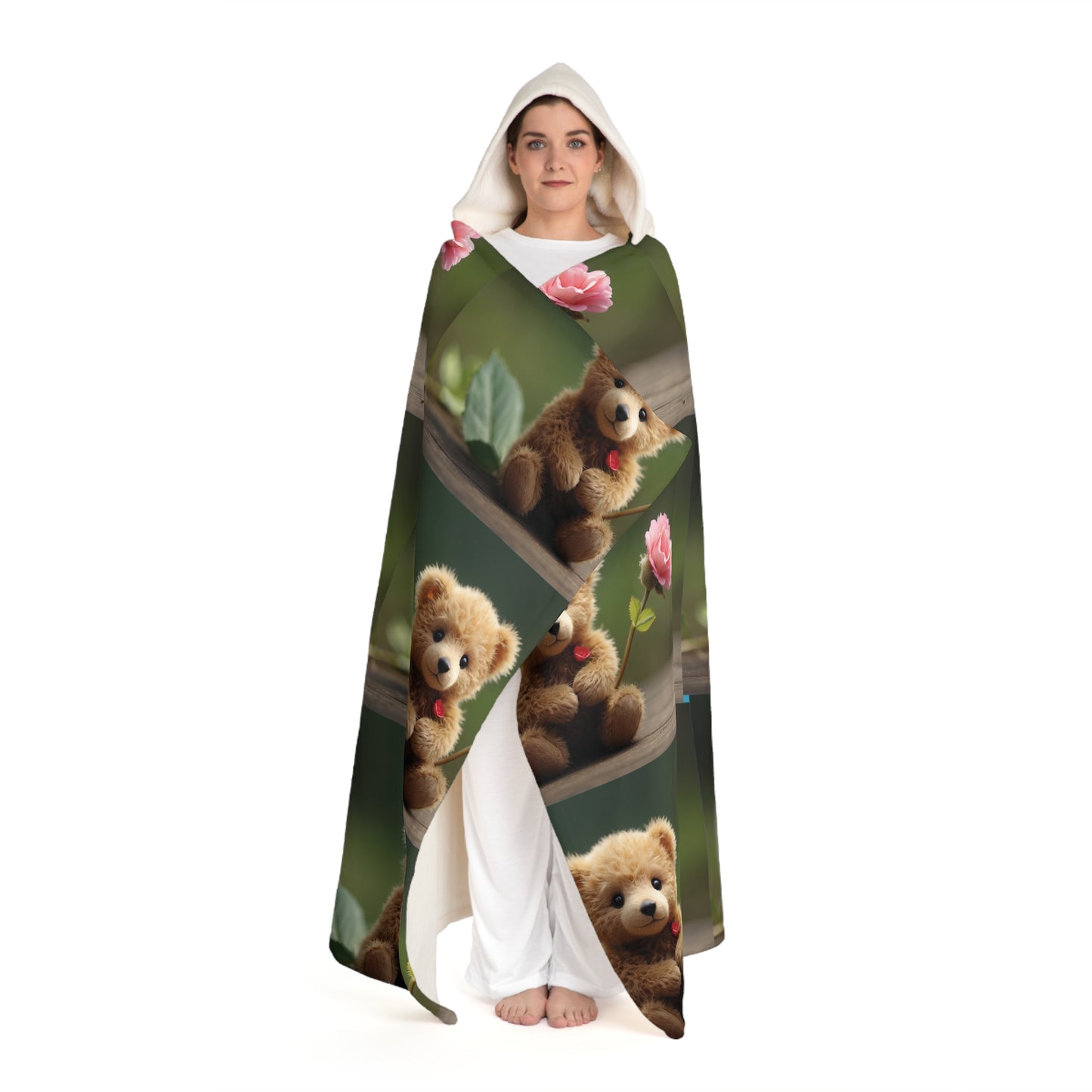 Hooded Sherpa Fleece Blanket