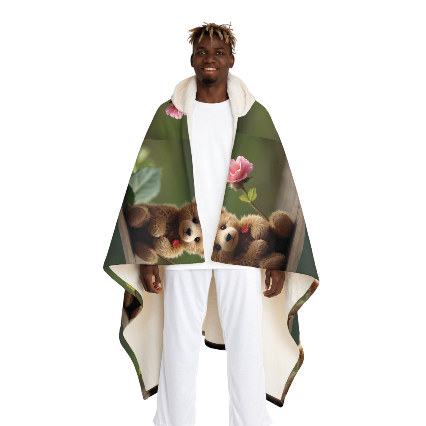 Hooded Sherpa Fleece Blanket
